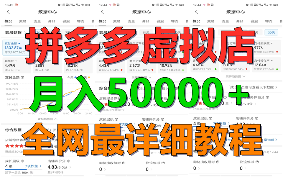 拼多多虚拟电商训练营月入50000+你也行，暴利稳定长久，副业首选-  -
