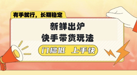新鲜出炉的快手带货玩法,无需繁琐操作,轻松月收入1w【揭秘】bbb-97网赚-左键博客