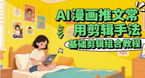 AI漫画推文常用剪辑手法，基础剪辑组合教程 &#8211; 左键博客
