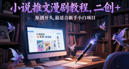 小说推文漫剧教程，二创+原创开头，最适合新手小白项目 &#8211; 左键博客