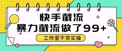 快手暴力截流玩法，全自动无需人工，每日单号50+精准客资【揭秘】 &#8211; 左键博客