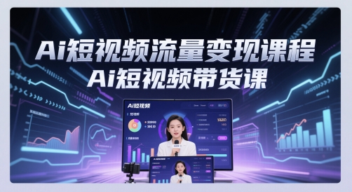 Ai短视频流量变现课程，Ai短视频带货课 &#8211; 左键博客