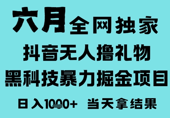 25年6月高爆抖音无人直播最新撸音浪掘金项目,门槛低小白可做,无脑日入1k,可矩阵放大【揭秘】 – 左键博客