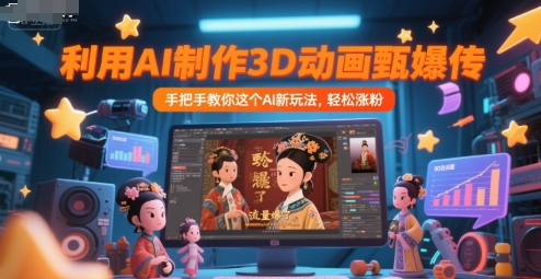 利用AI制作3D动画甄嬛传，流量爆了，手把手教你这个AI新玩法，轻松涨粉 &#8211; 左键博客