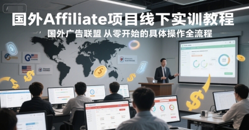 国外Affiliate项目线下实训教程，国外广告联盟从零开始的具体操作全流程 &#8211; 左键博客