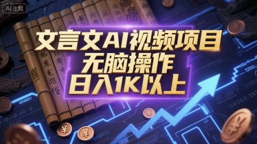 文言文AI视频项目，无脑操作，日入1K以上 &#8211; 左键博客