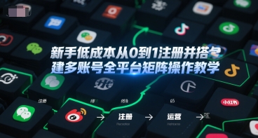 新手低成本从0到1注册并搭建多账号全平台矩阵操作教学，手机号-邮箱-IP-工具 &#8211; 左键博客