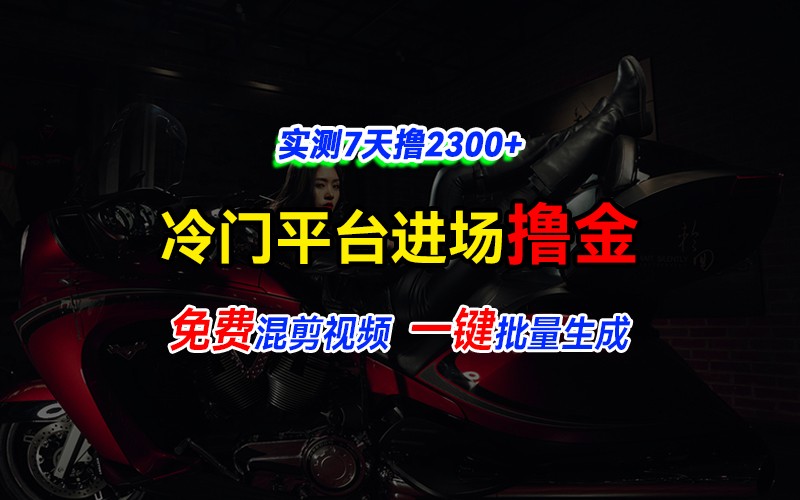 全新冷门平台vivo视频，快速免费进场搞米，通过混剪视频一键批量生成，实测7天撸2300+-左键博客